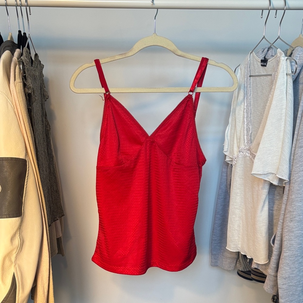Vintage jersey material Red Camisole Top
